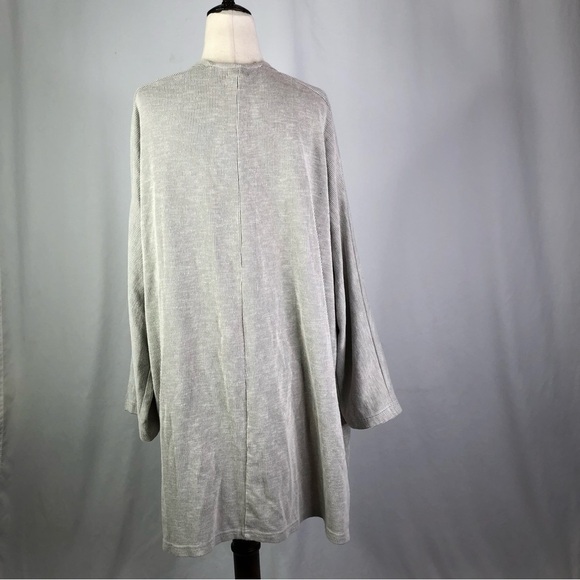 Donni open front long lightweight jersey sweater engineer stripe pockets OS - Picture 4 of 8